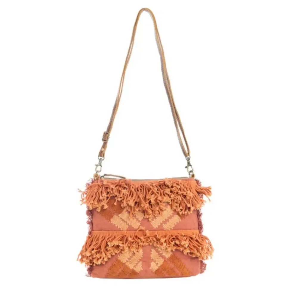 NWT Boutique Sunset Fringe Small Boho Crossbody bag by Myra